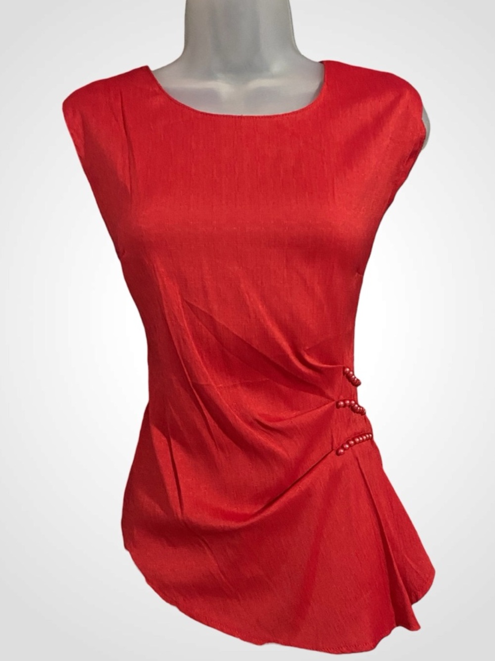 NWT - Vintage Red Peplum Top